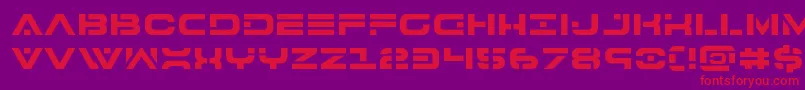 7thservice Font – Red Fonts on Purple Background