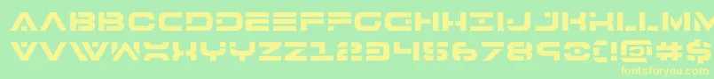 7thservice Font – Yellow Fonts on Green Background