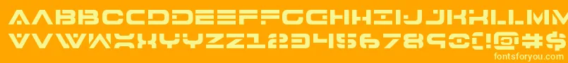 7thservice Font – Yellow Fonts on Orange Background