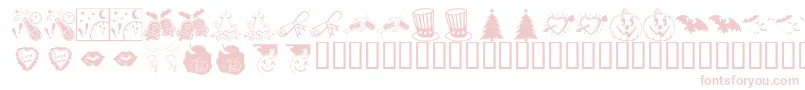KrPickAHoliday Font – Pink Fonts on White Background