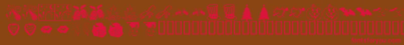 KrPickAHoliday Font – Red Fonts on Brown Background