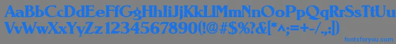 NevadalhBold Font – Blue Fonts on Gray Background