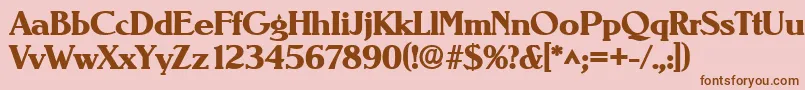 NevadalhBold Font – Brown Fonts on Pink Background