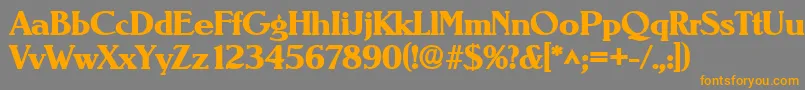 NevadalhBold-Schriftart – Orangefarbene Schriften auf grauem Hintergrund
