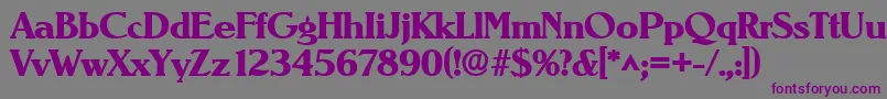 Шрифт NevadalhBold – фиолетовые шрифты на сером фоне