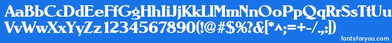 NevadalhBold Font – White Fonts on Blue Background