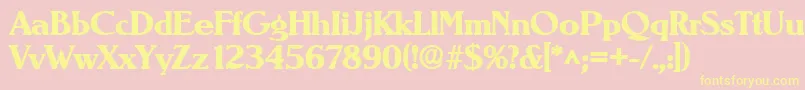 NevadalhBold Font – Yellow Fonts on Pink Background