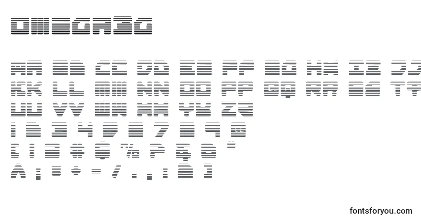 Шрифт Omega3g – алфавит, цифры, специальные символы