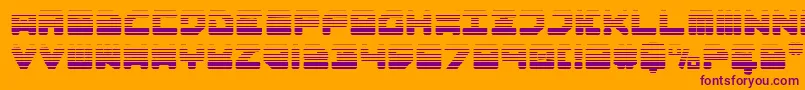 Omega3g Font – Purple Fonts on Orange Background