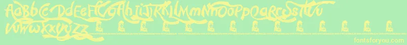 ConfettiStream Font – Yellow Fonts on Green Background