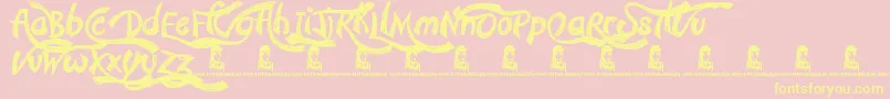 ConfettiStream Font – Yellow Fonts on Pink Background
