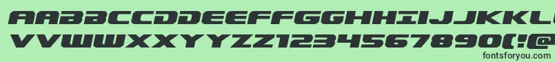 Dekarangerexpandital Font – Black Fonts on Green Background