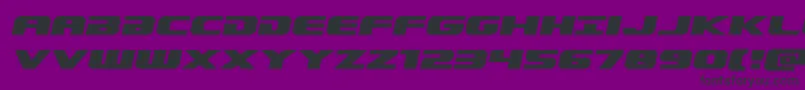 Dekarangerexpandital Font – Black Fonts on Purple Background