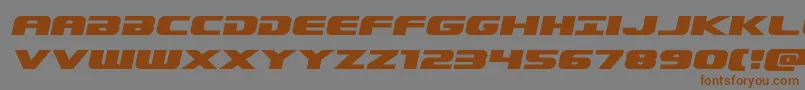 Dekarangerexpandital-Schriftart – Braune Schriften auf grauem Hintergrund