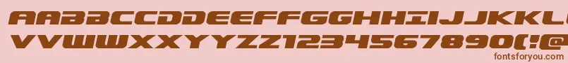 Dekarangerexpandital Font – Brown Fonts on Pink Background