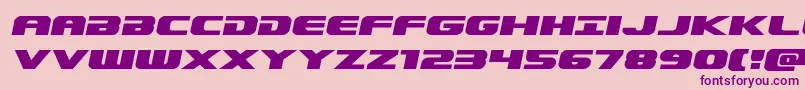 Dekarangerexpandital Font – Purple Fonts on Pink Background