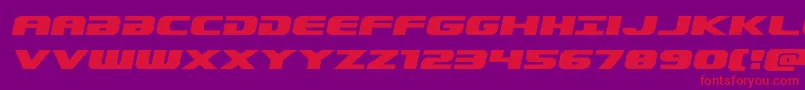 Dekarangerexpandital Font – Red Fonts on Purple Background