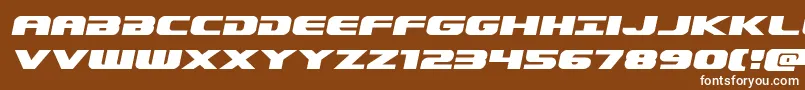 フォントDekarangerexpandital – 茶色の背景に白い文字