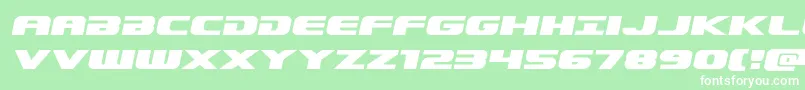 Dekarangerexpandital Font – White Fonts on Green Background