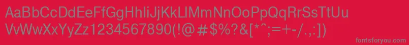 NthelveticaNarrowNormaloblique Font – Gray Fonts on Red Background