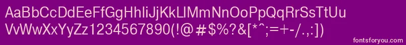 NthelveticaNarrowNormaloblique Font – Pink Fonts on Purple Background