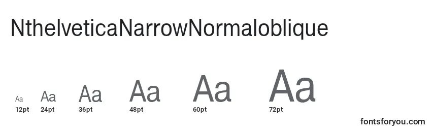 NthelveticaNarrowNormaloblique Font Sizes