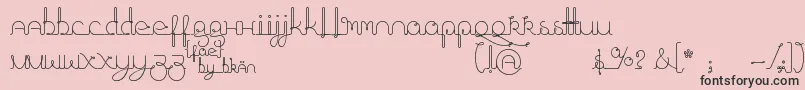 Fonte FragmentsOfEter – fontes pretas em um fundo rosa