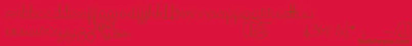 FragmentsOfEter-Schriftart – Braune Schriften auf rotem Hintergrund