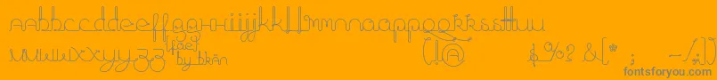 FragmentsOfEter-Schriftart – Graue Schriften auf orangefarbenem Hintergrund