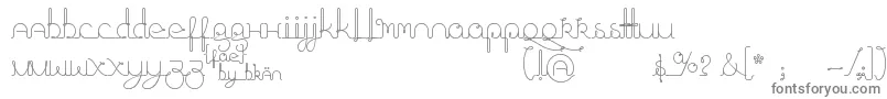 FragmentsOfEter-fontti – harmaat kirjasimet valkoisella taustalla