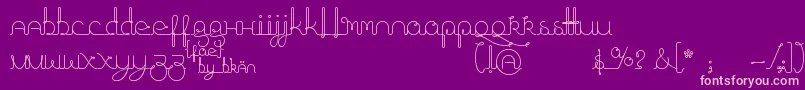 FragmentsOfEter Font – Pink Fonts on Purple Background