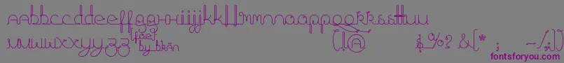 FragmentsOfEter Font – Purple Fonts on Gray Background