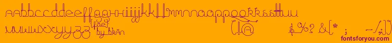 FragmentsOfEter Font – Purple Fonts on Orange Background