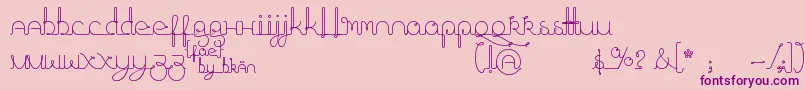 FragmentsOfEter-Schriftart – Violette Schriften auf rosa Hintergrund