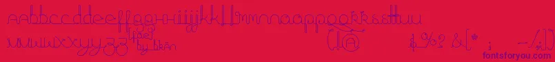 FragmentsOfEter Font – Purple Fonts on Red Background