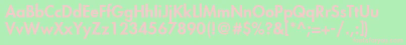 FuturaLtHeavy Font – Pink Fonts on Green Background