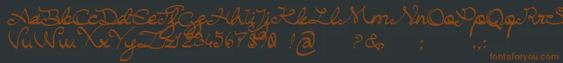 BuffaloChicken-fontti – ruskeat fontit mustalla taustalla