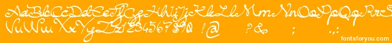 Шрифт BuffaloChicken – белые шрифты на оранжевом фоне