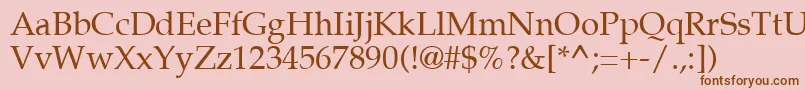 AgpalatialRoman Font – Brown Fonts on Pink Background