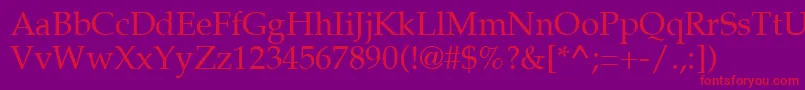 AgpalatialRoman Font – Red Fonts on Purple Background