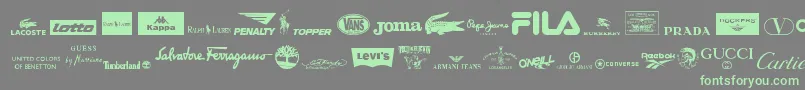 ClothingLogos Font – Green Fonts on Gray Background