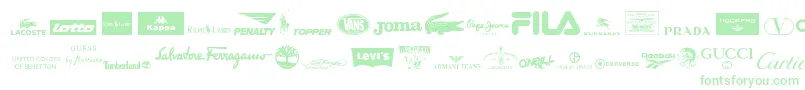 ClothingLogos-fontti – vihreät fontit valkoisella taustalla