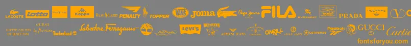 Police ClothingLogos – polices orange sur fond gris