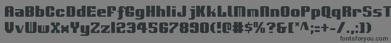 VoortrekkerCondensed Font – Black Fonts on Gray Background