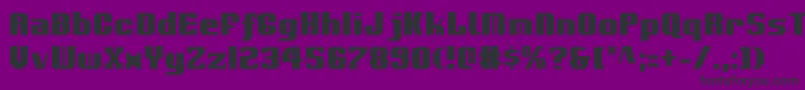 Шрифт VoortrekkerCondensed – чёрные шрифты на фиолетовом фоне