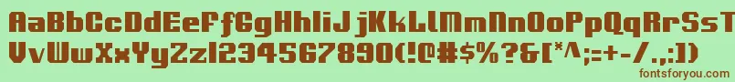 VoortrekkerCondensed Font – Brown Fonts on Green Background