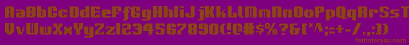 VoortrekkerCondensed Font – Brown Fonts on Purple Background