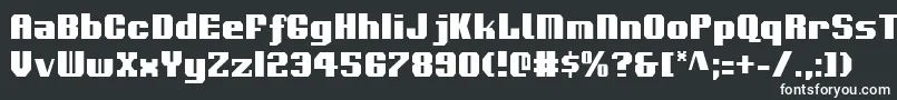 フォントVoortrekkerCondensed – 白い文字