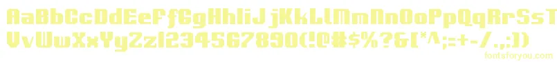 VoortrekkerCondensed Font – Yellow Fonts on White Background