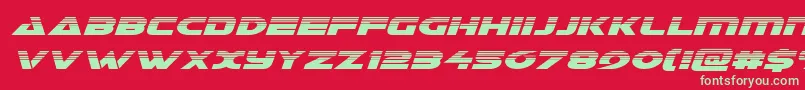 フォントGalanthalfital – 赤い背景に緑の文字